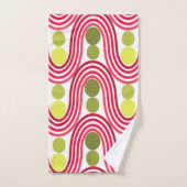 Golven en cirkels bad handdoek (Handdoek)