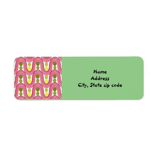 Golven en cirkels etiket (Voorkant)