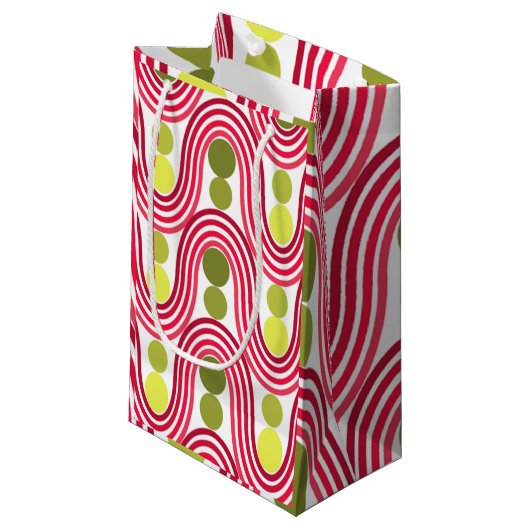 Golven en cirkels klein cadeauzakje (Voorkant Gekanteld)