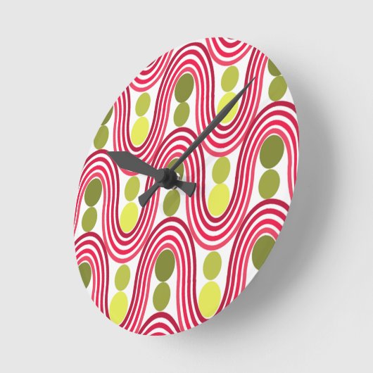 Golven en cirkels ronde klok (Hoek)