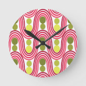 Golven en cirkels ronde klok (Voorkant)