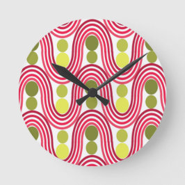 Golven en cirkels ronde klok