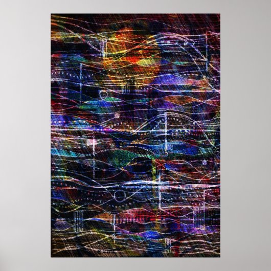 golven en deeltjes poster (Voorkant)