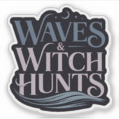 Golven en Heksenjachten Fantasie Boekenliefde Sticker (Voorkant)