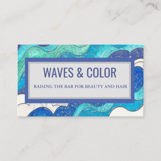 golven en kleur visitekaartje (Voorkant)