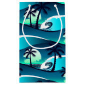 Golven en palmbomen klein cadeauzakje (Achterkant)