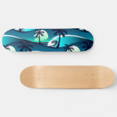 Golven en palmbomen persoonlijk skateboard (Horizontaal)