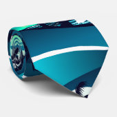 Golven en palmbomen stropdas (Opgerold)