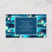 Golven en palmbomen visitekaartje (Achterkant)