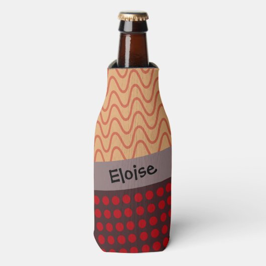 Golven en Regen Flesjeskoeler (Fles Voorkant)