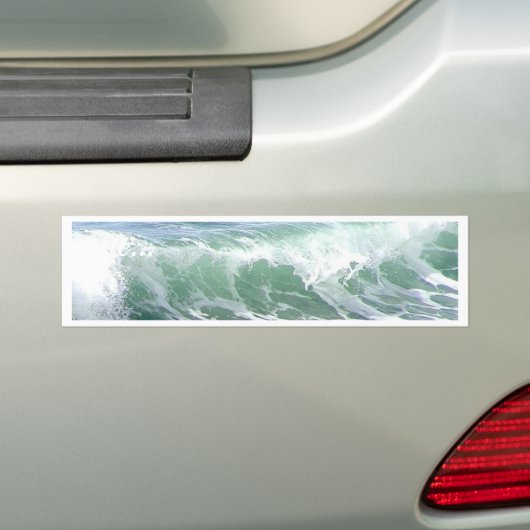 Golven en schuimwater bumpersticker (Op auto)