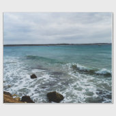 golven en Vissende boten op de oceaan, Cadeaupapier (Vlak)