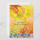 Golven, helder rood bruin geel blauw roze glinster kaart (Achterkant)