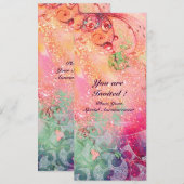 Golven , helder rood groen blauw roze goud glinste kaart (Voorkant / Achterkant)