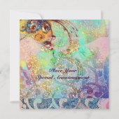 Golven, helder rood groen blauw roze goud glinster kaart (Achterkant)