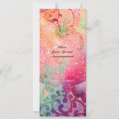 Golven, helder rood groen blauw roze goud glinster kaart (Achterkant)