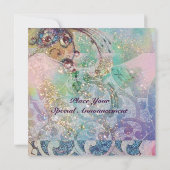 Golven , helder rood violet blauw roze goud glins kaart (Achterkant)