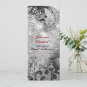 Golven, helder zwart en wit fonkelen kaart (Staand voorkant)