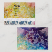 GOLVEN ,heldere ,levendige ,geel blauwe parel spra Visitekaartje (Voorkant / Achterkant)