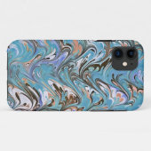 Golven in Abstracte blauw acrylzuur Case-Mate iPhone Case (Achterkant (horizontaal))