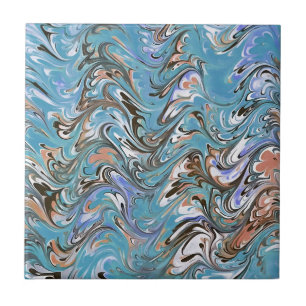 Golven in Abstracte blauw acrylzuur Tegeltje