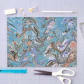 Golven in Abstracte blauw acrylzuur Tissuepapier (Craft)