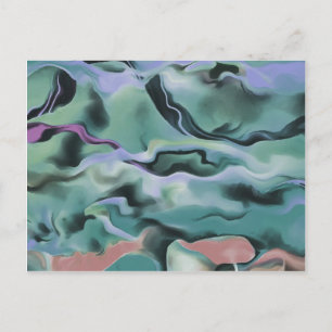 Golven in Abstracte kunst van het harmonische acry Briefkaart