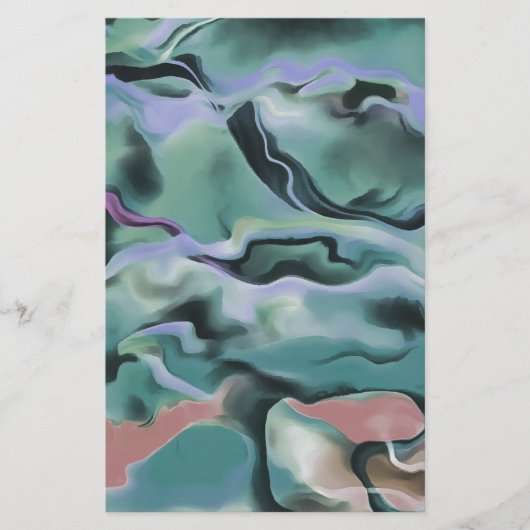 Golven in Abstracte kunst van het harmonische acry Briefpapier (Voorkant)