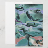 Golven in Abstracte kunst van het harmonische acry Briefpapier (Voorkant / Achterkant)
