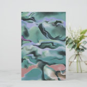 Golven in Abstracte kunst van het harmonische acry Briefpapier (Staand voorkant)