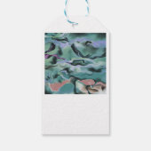 Golven in Abstracte kunst van het harmonische acry Cadeaulabel (Achterkant)