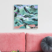 Golven in Abstracte kunst van het harmonische acry Canvas Afdruk (Insitu (Woonkamer))