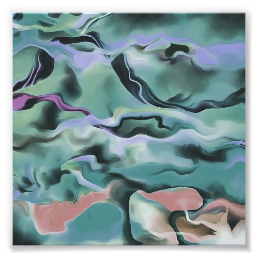 Golven in Abstracte kunst van het harmonische acry Foto Afdruk (Voorkant)
