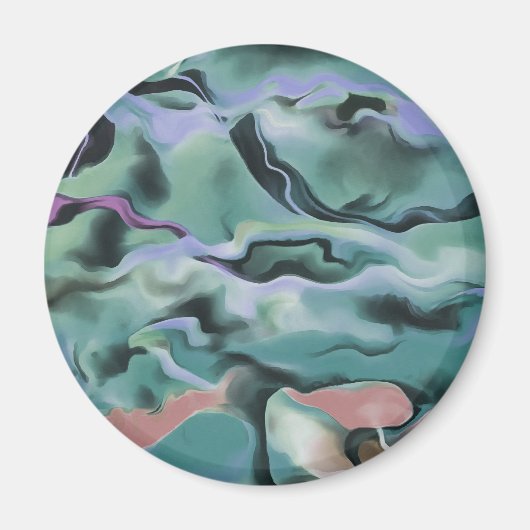 Golven in Abstracte kunst van het harmonische acry Magneet (Voorkant)