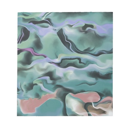 Golven in Abstracte kunst van het harmonische acry Notitieblok (Voorkant)