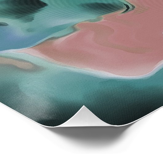 Golven in Abstracte kunst van het harmonische acry Poster (Hoek)