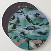 Golven in Abstracte kunst van het harmonische acry Ronde Button 6,0 Cm (Voorkant /achterkant)
