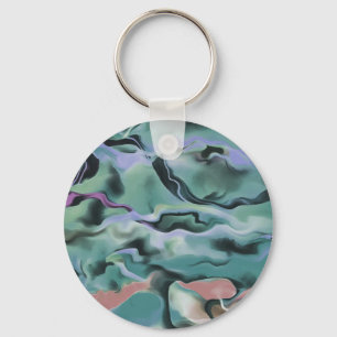 Golven in Abstracte kunst van het harmonische acry Sleutelhanger