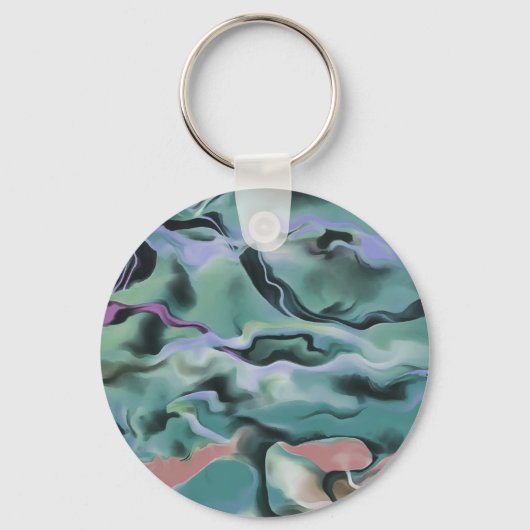 Golven in Abstracte kunst van het harmonische acry Sleutelhanger (Voorkant)