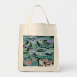 Golven in Abstracte kunst van het harmonische acry Tote Bag