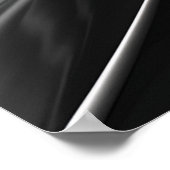 Golven in Chrome abstracte zwart-wit foto Poster (Hoek)