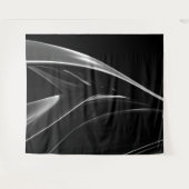 Golven in Chrome abstracte zwart-wit foto Wandkleed (Voorkant (horizontaal))