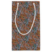 Golven in de Abstracte kunst van rood en blauw acr Klein Cadeauzakje (Achterkant)