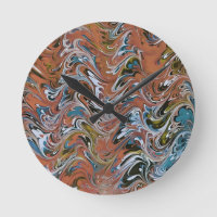 Golven in de Abstracte kunst van rood en blauw acr