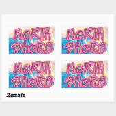 Golven in de Noordzee Rechthoekige Sticker (Vel)