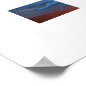 Golven In De Oceaan met zonsondergang Poster (Hoek)