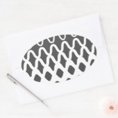 golven in deeltjes ovale sticker (Envelop)