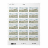 Golven in het Latijnse Adres van de Tekst van het Etiket (Full Sheet)