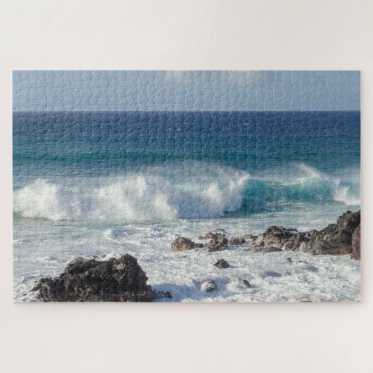 Golven in Maui, Hawaï Landschapsfotografie Legpuzzel (Horizontaal)