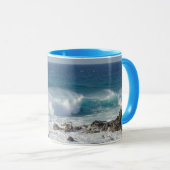 Golven in Maui, Hawaï Landschapsfotografie Mok (Voorkant rechts)